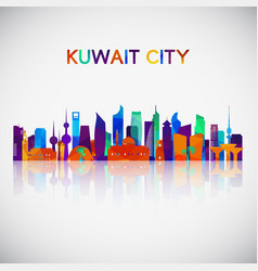 Kuwait City Skyline Silhouette