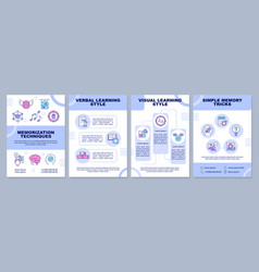 Memorization Techniques Blue Brochure Template