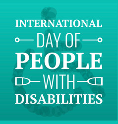 Day Of People With Disabilities Concept Background