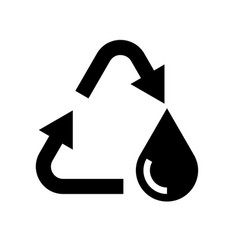 Recycle Water Isolated Icon Badge Logo