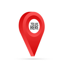 Red You Are Here Location Pointer Pin Stock