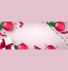 Christmas Flat Lay Background With Holiday