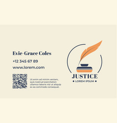 Justice Firm Or Services Business Visiting Card