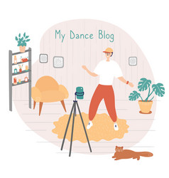 Dance Star Is Recording Video For His Blog