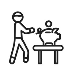 Man Saving Money Icon