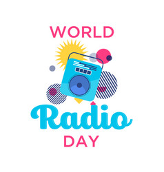 Wolrd Radio Day Logo Event With Modern Color