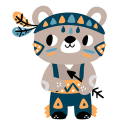 Baby Bear In Traditional Native American Costume