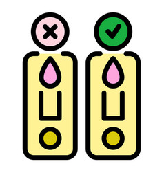 Covid Test Procedure Icon Flat