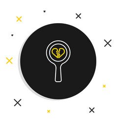 Line Broken Heart Or Divorce Icon Isolated