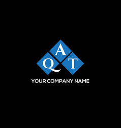 Qat Letter Logo Design On Black Background