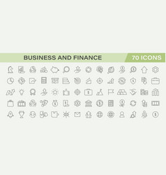 Business And Finances Line Icons Collection