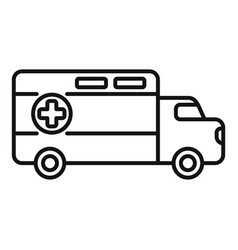 Emergency Ambulance Car Icon Outline