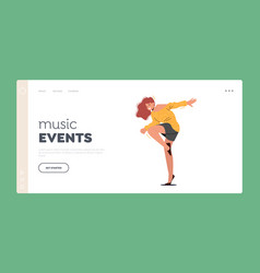 Music Events Landing Page Template Positive