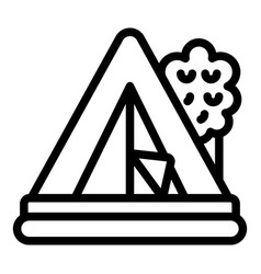 Nature Tent Icon Outline People Job