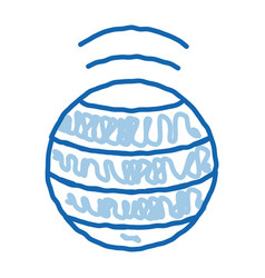 Spinning Ball Doodle Icon Hand Drawn