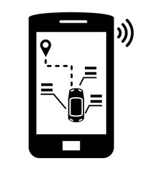 Smartphone Car Control Icon Simple Style