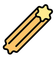 Spanish Churro Icon Flat