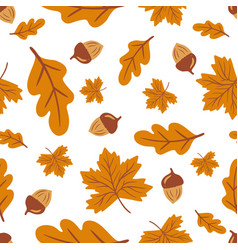 Autumn Seamless Pattern Fall Season Foliage