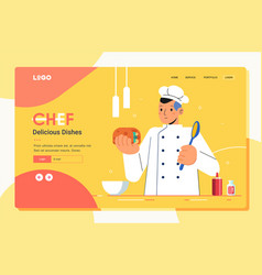 Chef Cook Landing Page Website Banner Template