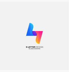 Letter S Design Gradient Color Template