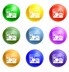 Mix Lunchbox Icons Set