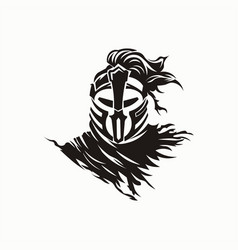 Silhouette Knight Warrior Helmet Logo