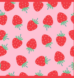 Simple Seamless Pattern With Strawberries