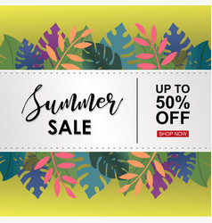 Summer Sale Banner Template Trendy Exotic