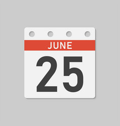 Icon Page Calendar Day - 25 June