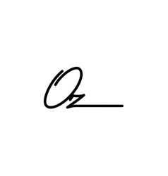 Letter Oz Signature Logo Template