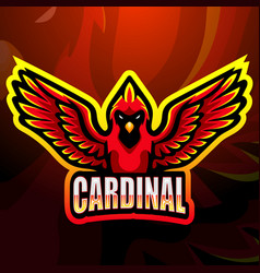 Cardinal Mascot Esport Logo Design