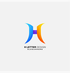 Initial H Logo Symbol Colorful Design