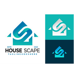 Letter S House Scape Logo Design Symbol Icon