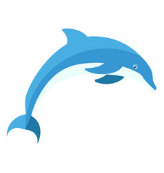 Dolphin Flipper Tail Swimming Flat