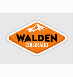 Walden Colorado On A White Background