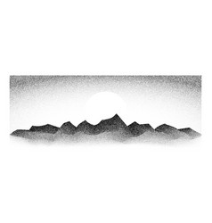 Grain Stipple Mountain Range Dotted Landscape