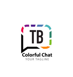 Initial Letter Tb Colorful Chat Creative Logo