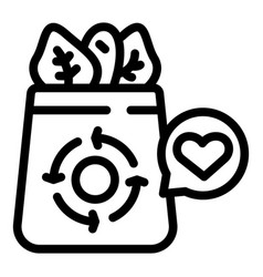 Recycle Bag Icon Outline People Travel