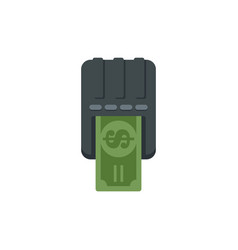 Bank Teller Cash Icon Flat Isolated