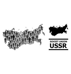 Population Mosaic Map Ussr And Solid Map