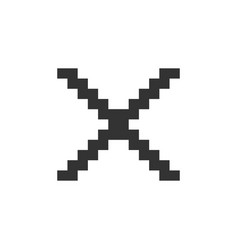 Cross Mark Pixelated Ui Icon