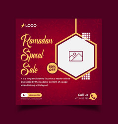 Ramadan Sale Banner Social Media Post Design