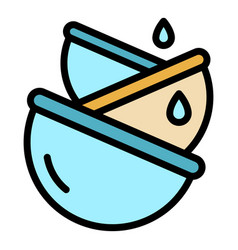 Restaurant Dirty Dishes Icon Color Outline