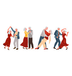 Slow And Fun Dance Of Senior Couple Set