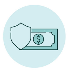 Financial Money Security On A White Background