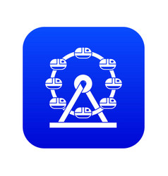 Giant Ferris Wheel Icon Digital Blue