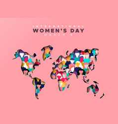 International Women S Day World Map Cutout