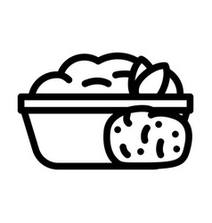 Mashed Potatoes Line Icon