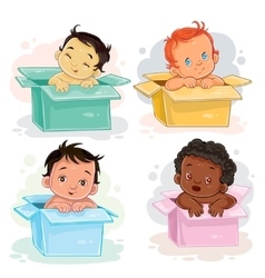 Set Of Babies Different Races