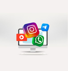 Using Telegram Youtube Whatsapp Instagram Popular